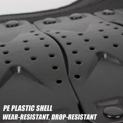 Motorcycle Body Armor Vest - PE Shell Chest & Back Protector with Reflective Tape for Motocross, Skiing & Skating