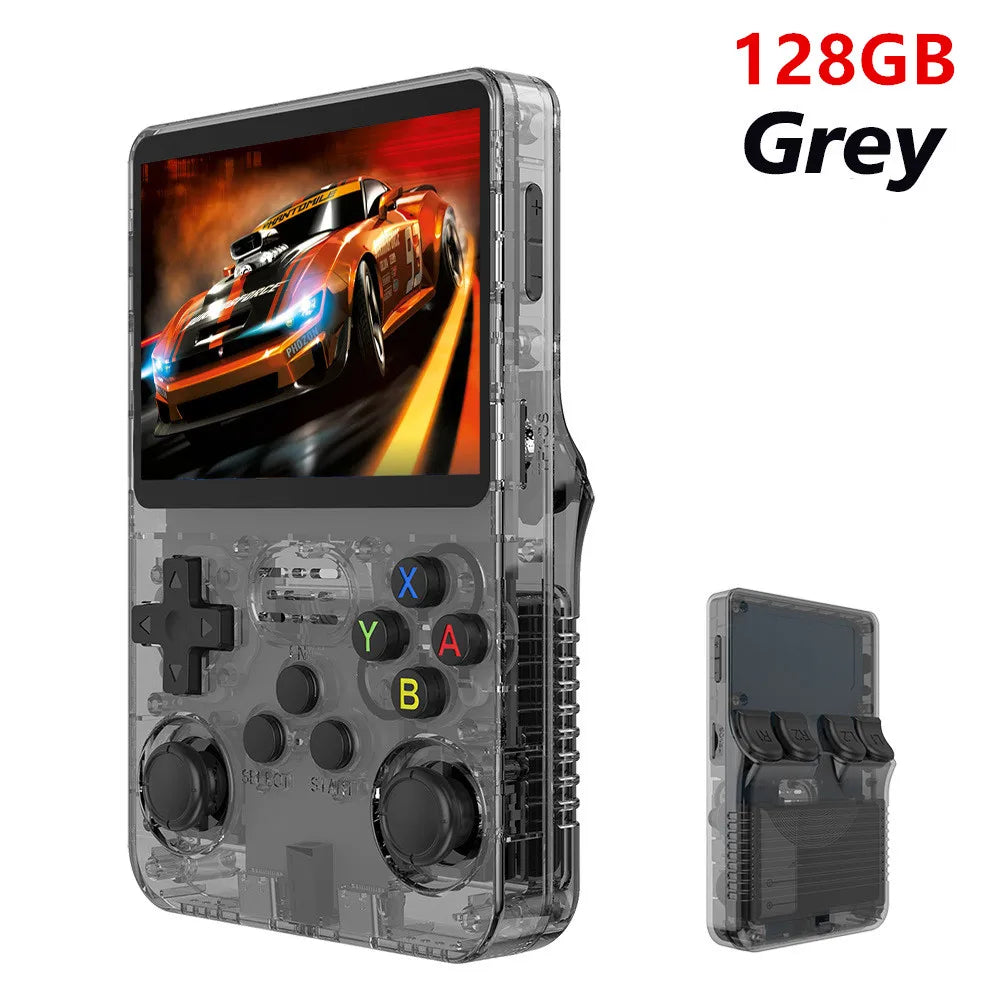 Retro Handheld Game Console R36S - 3.5" IPS Screen - 128GB Storage - Linux System - Portable Pocket Player (R36 Ultra/PRO)
