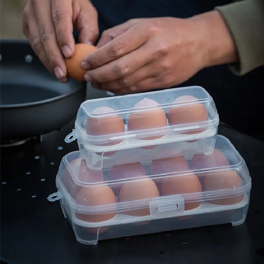 Portable Camping Egg Storage Container - Shockproof Outdoor Egg Carrier Box with Shatterproof Protection for Travel and Home