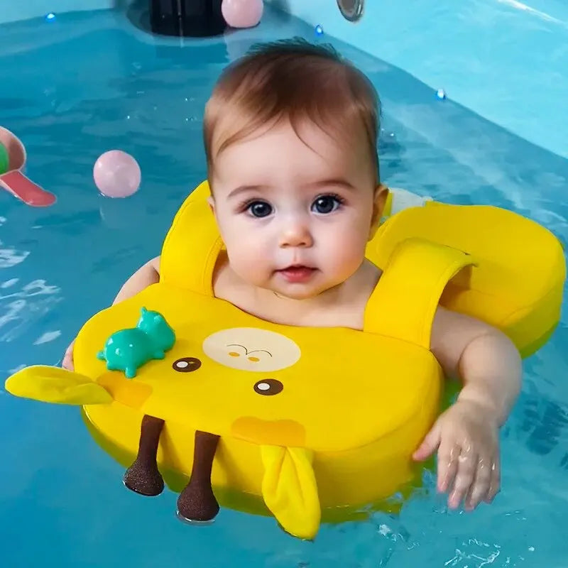Non-Inflatable Baby Swimming Ring - Buoyant Pool Float for Infants & Toddlers Ages 6-36 Months