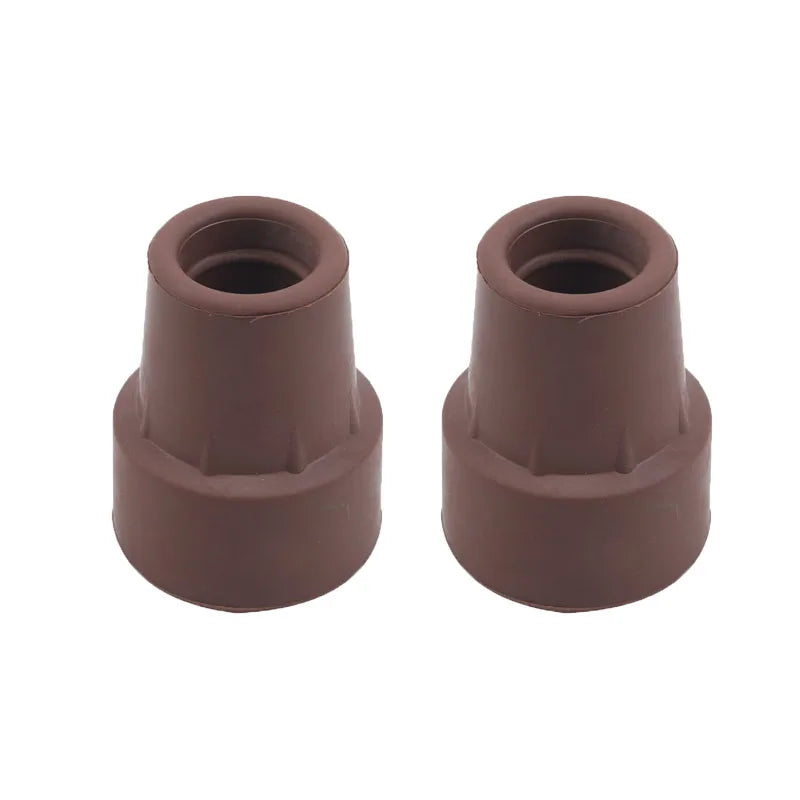 Heavy Duty Rubber Walking Stick Ferrule - Metal End Cap Cover for Canes, Crutches & Hiking Sticks (1-3 Pack)