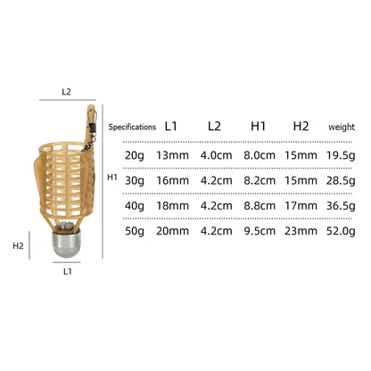 Fishing Bait Cage with Iron Head - Spherical Explosion Basket Feeder Holder Hook Tackle