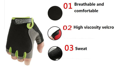 Premium Fingerless Gym Gloves - Breathable Anti-Slip Training Gloves for Men & Women - Weightlifting, Bodybuilding, Cycling & Sports