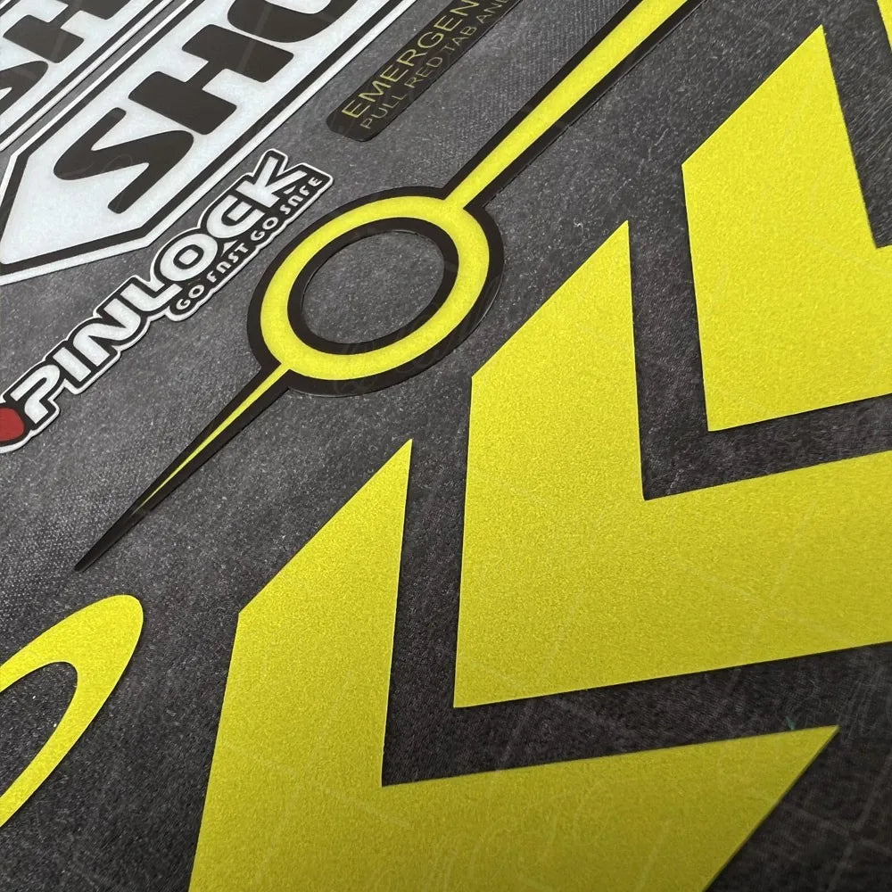 Reflective Motorcycle Helmet Visor Sticker - Waterproof Racing Decals for SHOEI, HJC, KYT Helmets