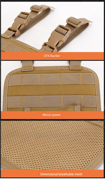 MOLLE Tactical Drop Leg Platform - Adjustable Thigh Panel with Pouch Attachment System