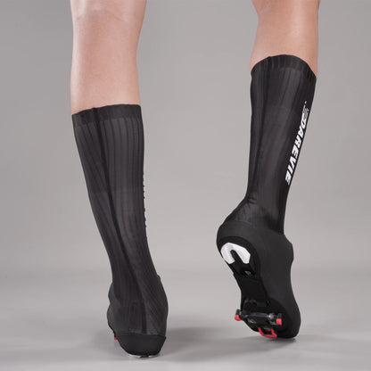 Aero Striped Cycling Shoe Covers - Waterproof Windproof Anti-Slip Overshoes for Road & MTB Bikes