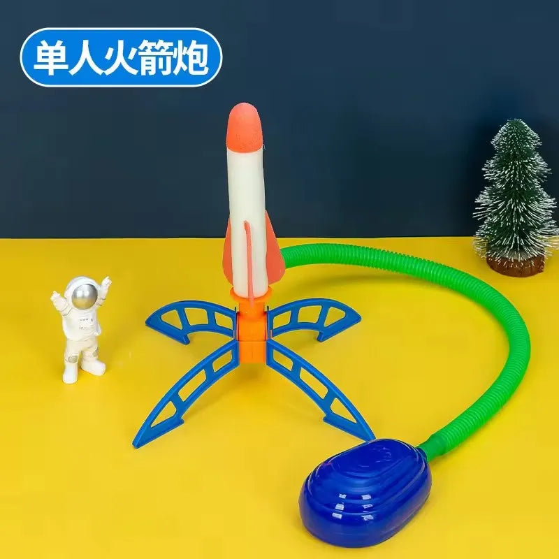 Kids Air Rocket Launcher Set - Foot Pump Outdoor Soaring Toy for Children