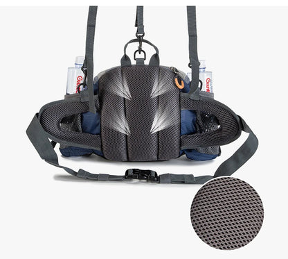 Men's Outdoor Sports Waist Bag - Multi-Purpose Hiking Backpack for Cycling, Camping, Climbing, Running with Water Bottle Holder - Bicycle Fanny Pack for Fishing