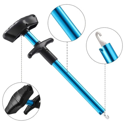Portable Aluminum Fish Hook Remover - T-Hook Taker Tool for Fishing Tackle Equipment (1 Piece)