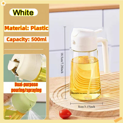 Multi-Size Oil Spray Bottle Set (200ml/300ml/500ml) - BBQ Cooking Olive Oil Sprayer for Kitchen Baking, Empty Refillable Vinegar Bottle with Oil Brush