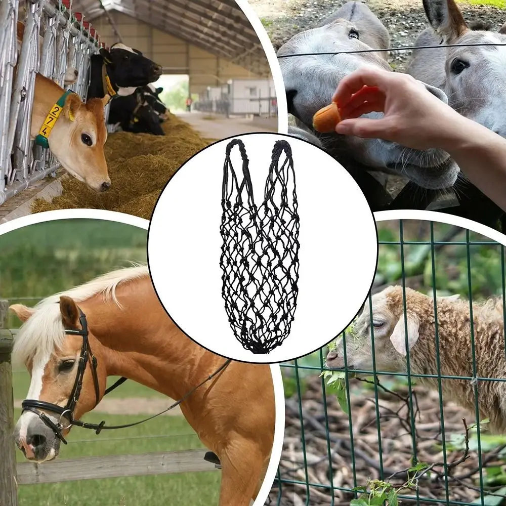 Premium Slow-Feed Horse Hay Net Bag Set (2 Pcs) – 40" Large Capacity Hanging Feeder