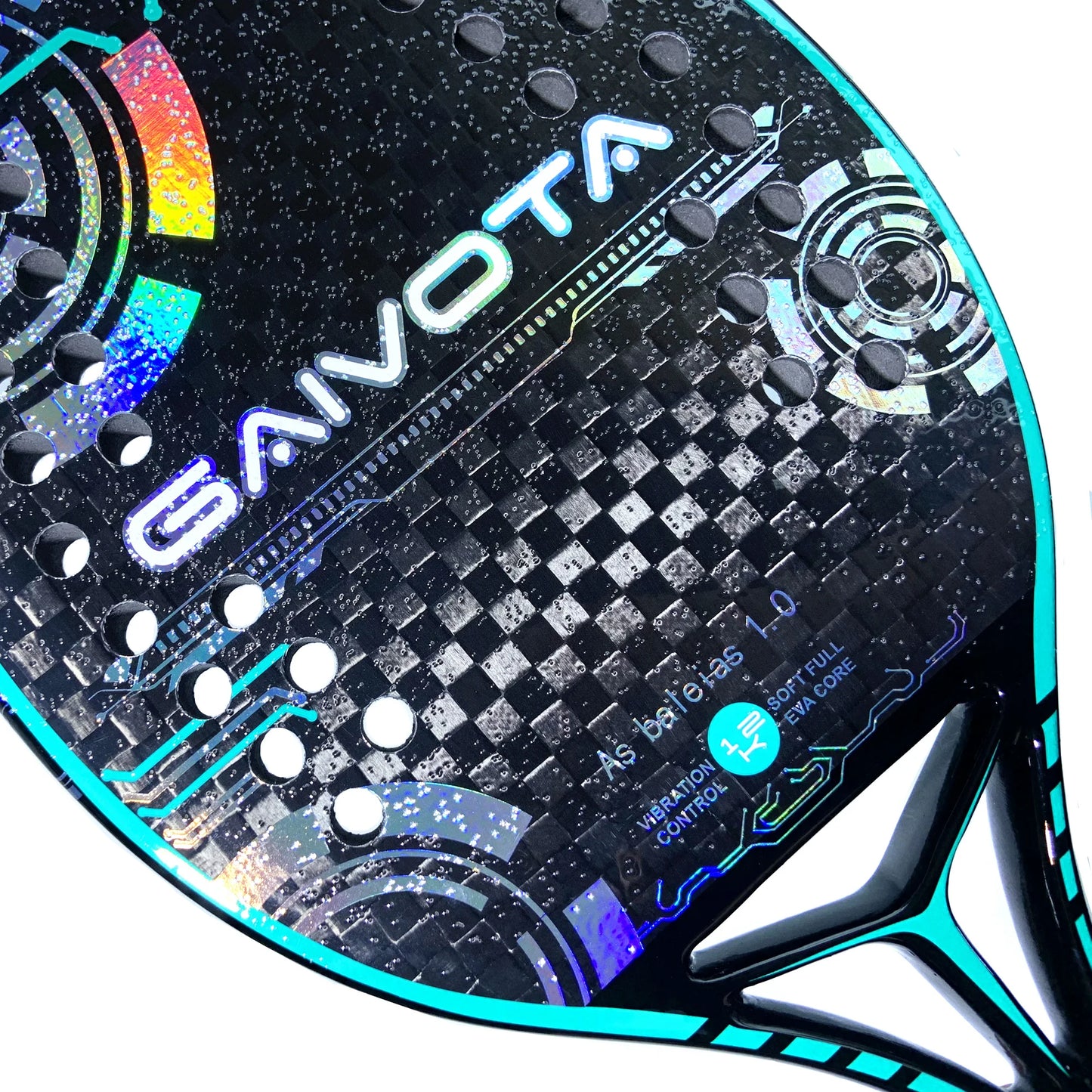 Professional Beach Tennis Racquet 12K Carbon Fiber - Rough Surface with Backpack