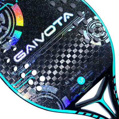 Professional Beach Tennis Racquet 12K Carbon Fiber - Rough Surface with Backpack