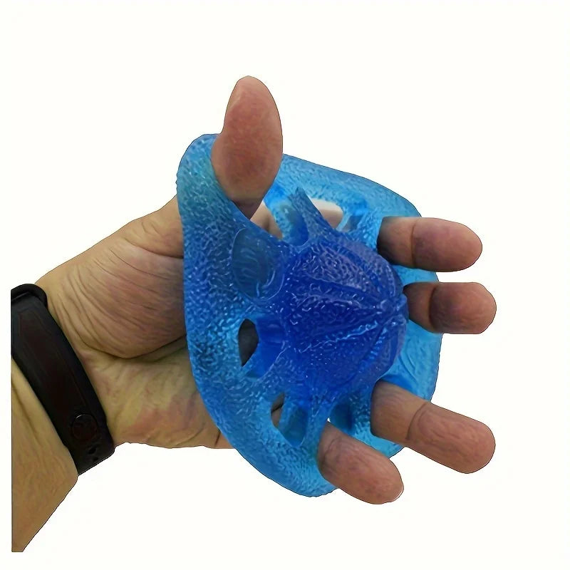 TPE Hand Exercise Band & 8-Hole Grip Ball - Grip Strength Trainer for Muscle Building, Rehabilitation & Stretching