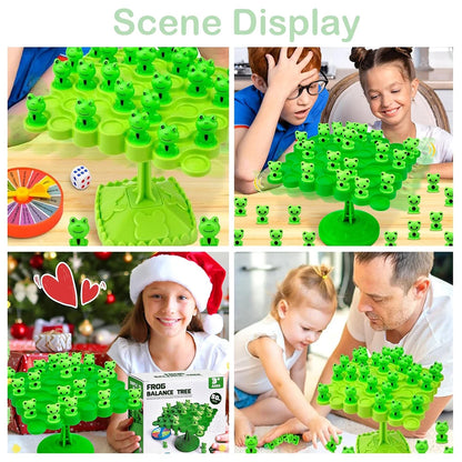 Frog Balance Tree Montessori Math Game - Parent-Child Interactive Tabletop Balancing Toy Gift for Children