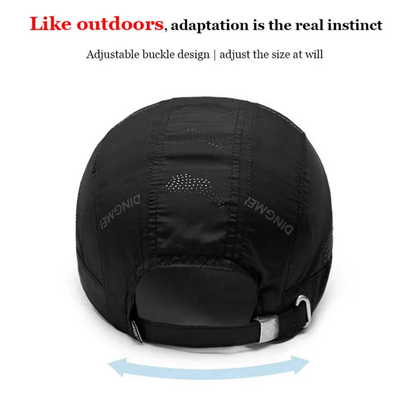Quick-Dry Mesh Baseball Cap - Sports Running & Golf Hat - Breathable Snapback for Men & Women