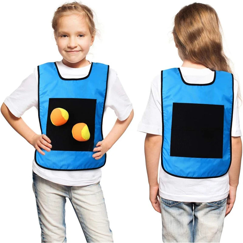 Sticky Ball Vest Set - Outdoor Sports Game for Kids | Parent-Child Interactive Exercise Toy | Safe Physical Activity Gift