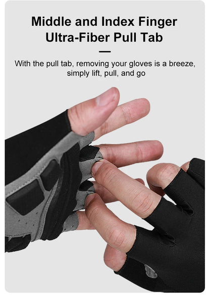 Half-Finger Gel Cycling Gloves - Shockproof Padded Sport Gloves for Men & Women