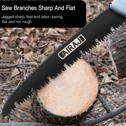 AIRAJ Professional Folding Saw - Multi-Function Woodworking Hacksaw for Camping, Gardening & Tree Cutting