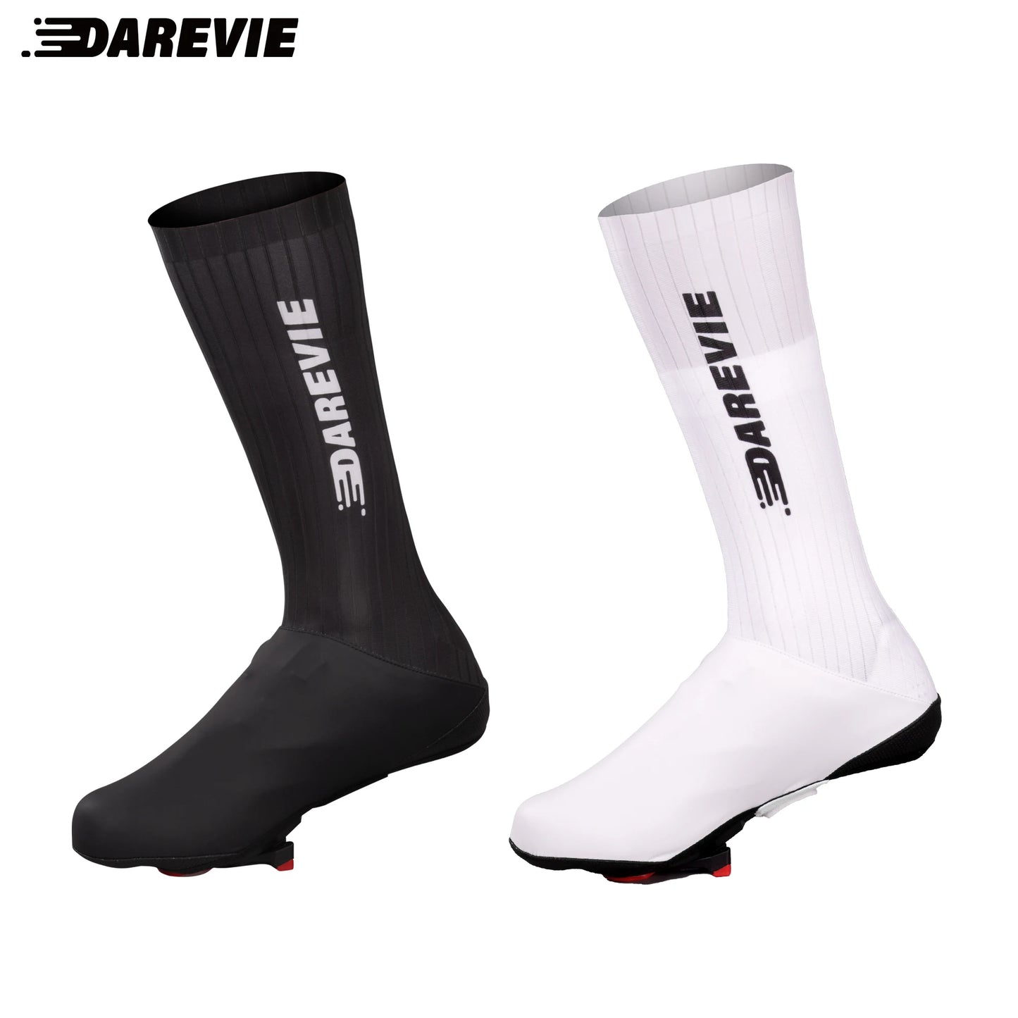 Aero Striped Cycling Shoe Covers - Waterproof Windproof Anti-Slip Overshoes for Road & MTB Bikes