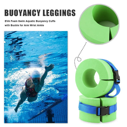2pcs Foam Aquatic Exercise Cuffs - 16.5cm Swimming Arm & Ankle Floating Rings for Water Aerobics & Fitness Training