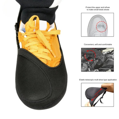 Motorcycle Gear Shifter Toe Protector - Waterproof Anti-Slip Black Boot Guard