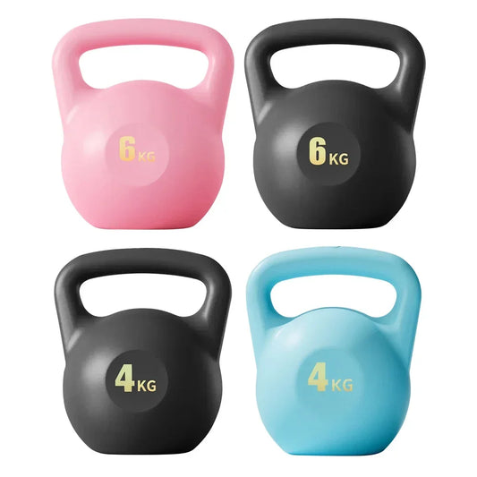Water-Filled Soft Kettlebell 4/6KG - Anti-Slip Grip Hand Weight for Home Workouts & Muscle Training