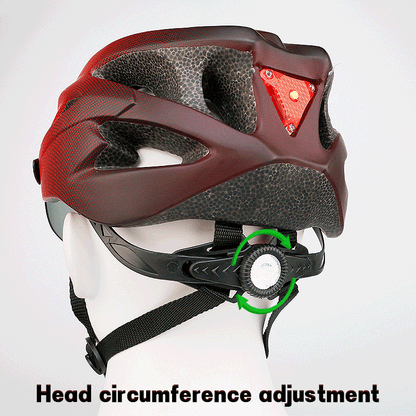 X-TIGER Adult Cycling Helmet with LED Rear Light - Dual Mode Goggle, Lightweight Breathable Design, Fits 58-62cm