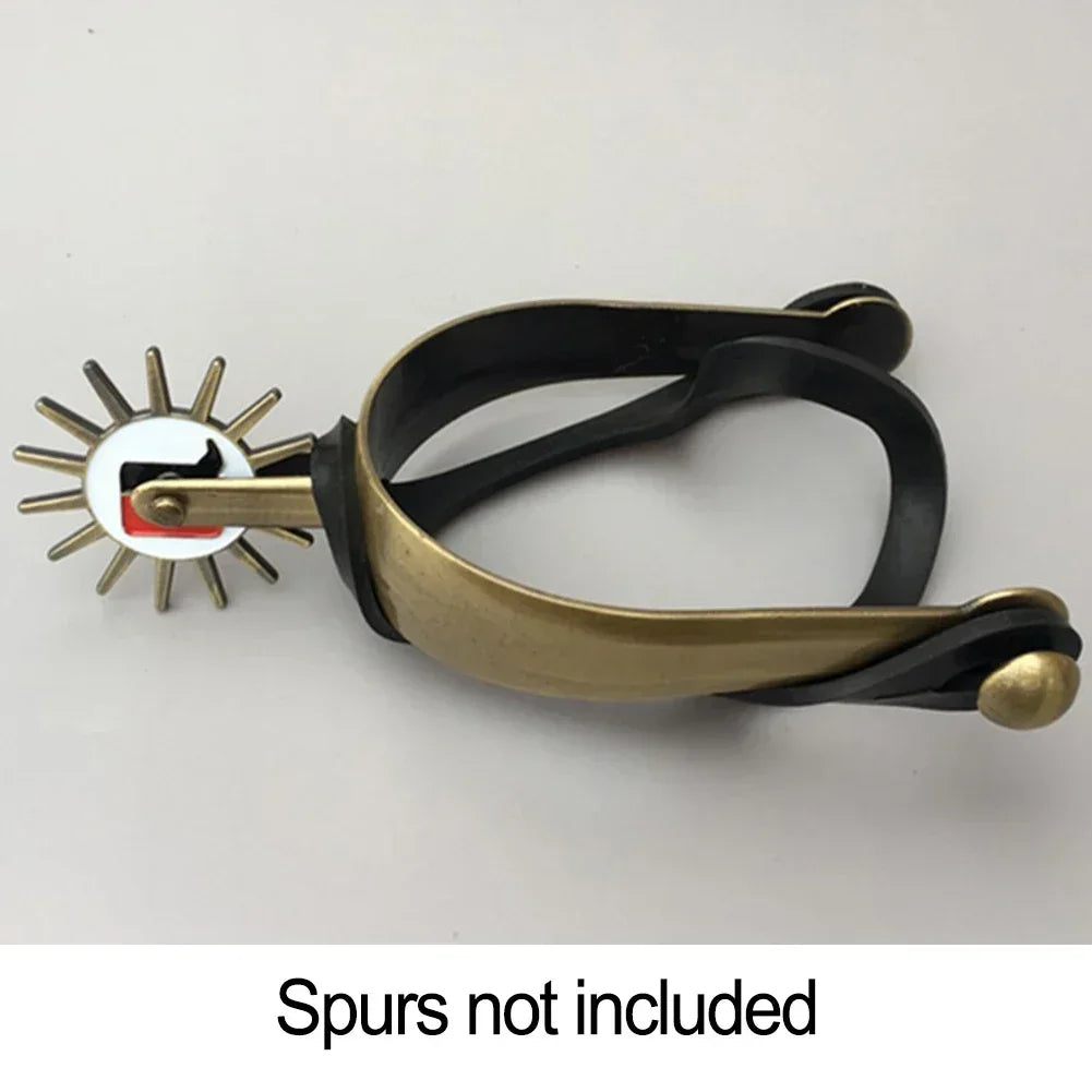 Western Equestrian Spur Straps - Thickened Rubber with Alloy Buckle (1 Pair)