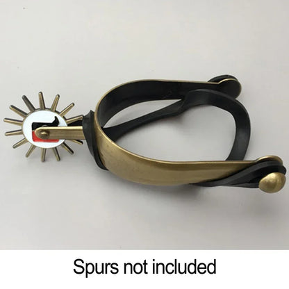 Western Equestrian Spur Straps - Thickened Rubber with Alloy Buckle (1 Pair)
