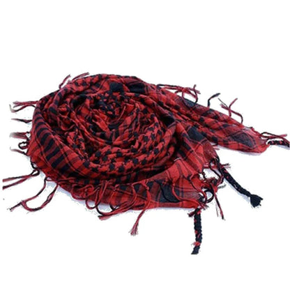 Unisex Tactical Military Plaid Scarf - Lightweight Army Style Arab Scarf for Warmth