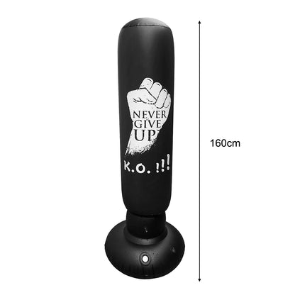 Inflatable PVC Punching Bag - Kids & Adult Fitness Training Boxing Column with Pressure Base