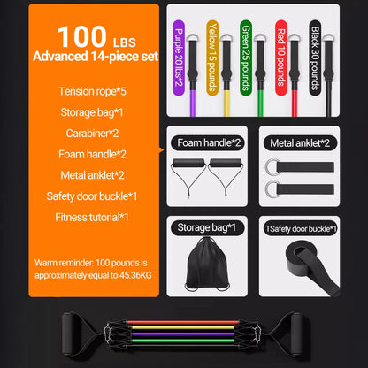 Premium Resistance Bands Set for Bodybuilding and Muscle Training