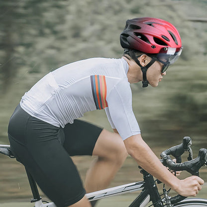X-TIGER Adult Cycling Helmet with LED Rear Light - Dual Mode Goggle, Lightweight Breathable Design, Fits 58-62cm