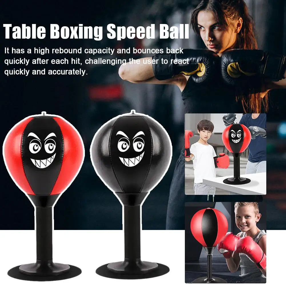 Desktop Punching Bag Stress Relief Toy - Suction Cup Boxing Ball for Kids & Adults