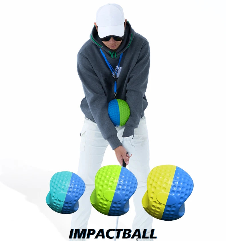 Golf Swing Trainer - Dual-Color Connected Ball for Posture Correction and Beginner Form Training