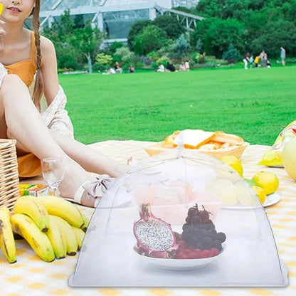 Foldable Mesh Food Covers - Washable Insect Proof Dish Protection for Kitchen Tables (3-Pack)