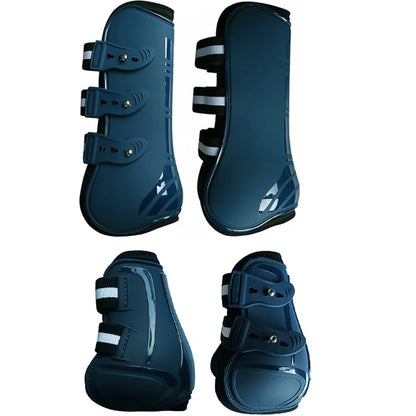 Adjustable Horse Leg Boots (4-Piece Set) - Front & Hind Tendon Protection with PU Shell and Neoprene