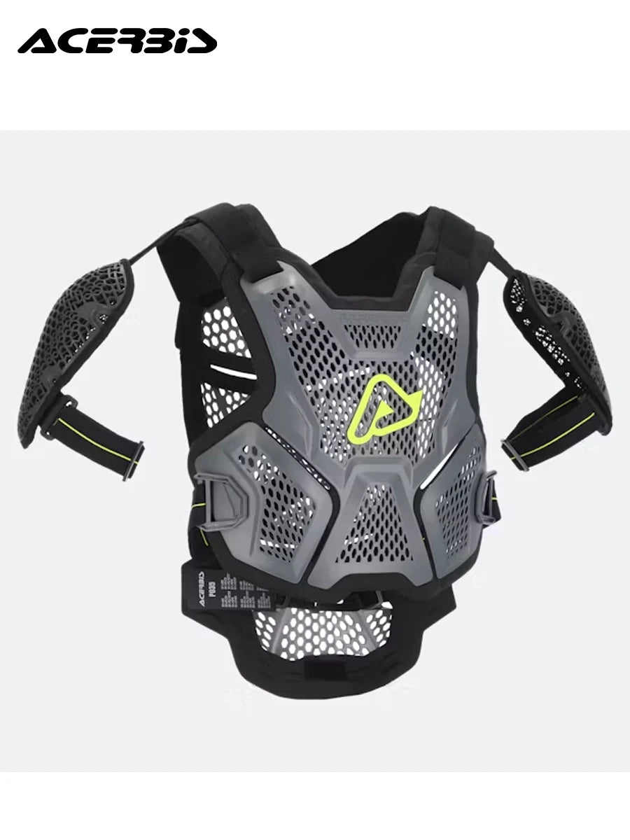 CE Certified Motorcycle Chest Protector - Lightweight Off-Road Racing Armor with Removable Shoulder Guards