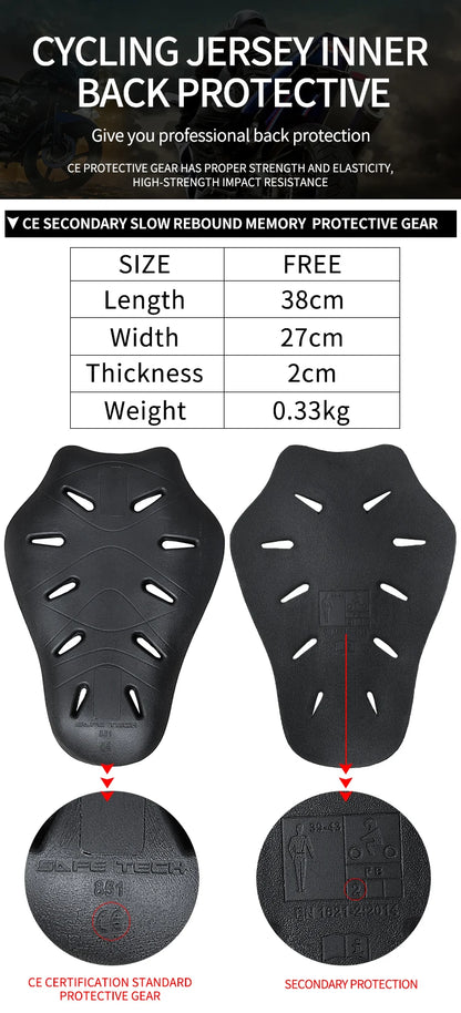 LYSCHY CE Level 2 Motorcycle Back Protector Armor - Built-in Body Protection for Motocross Racing