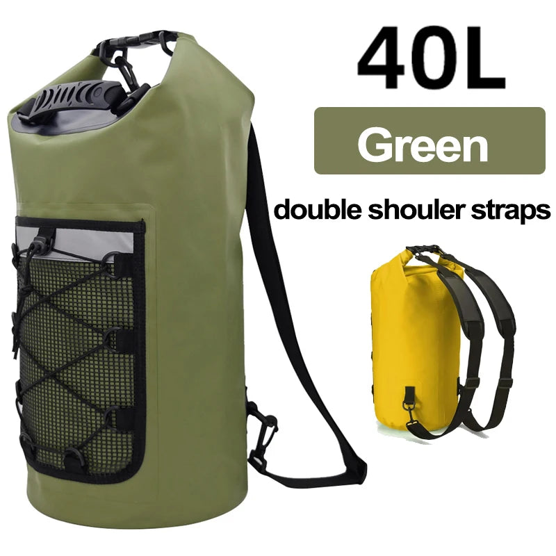 Waterproof Dry Bag Backpack 10L 20L - PVC Shoulder Pack for Kayaking, Surfing, Rafting, Trekking & Boating