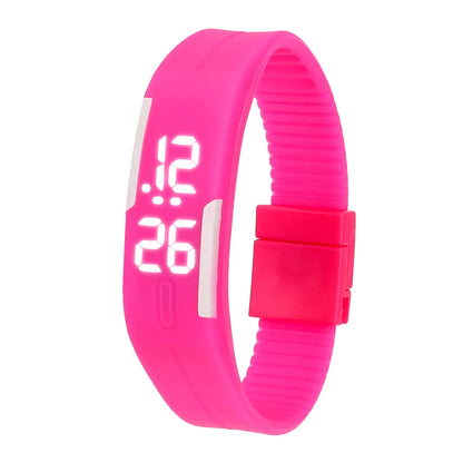 Digital LED Sports Watch - Silicone Strap Wristwatch for Kids, Boys, Girls, Men & Women