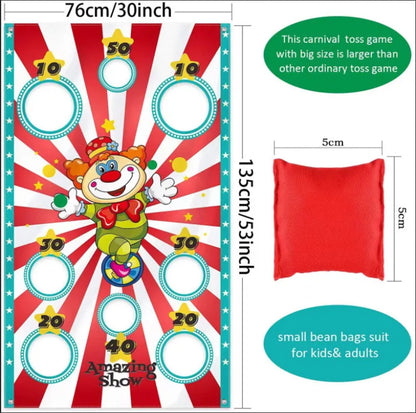 Funny Play Bean Bags Toy Game - Safe Tossing Throwing Bags for Adults Children Outdoor Xmas Party Carnival Games Toys for Children