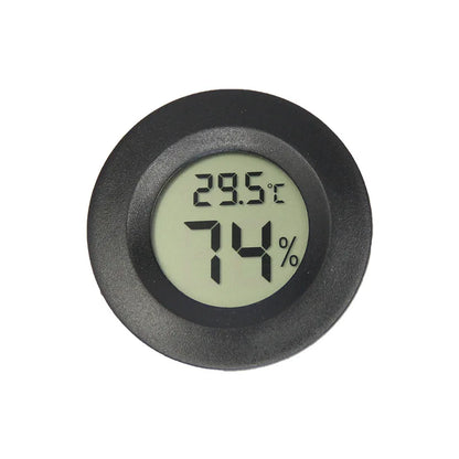 Digital Outdoor Thermometer Hygrometer - Electronic Round Display for Reptile Habitats, Camping & Sports Equipment