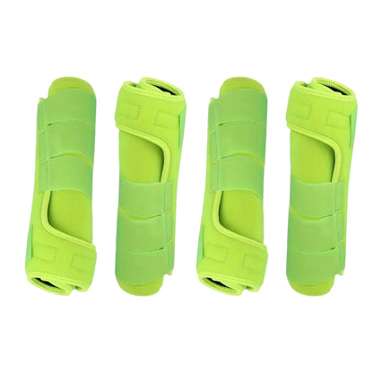 Professional Equestrian Leg Wraps - 4-Pack Adjustable Horse Boots with Support Guard for Jumping and Training