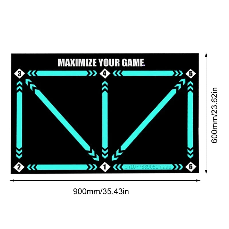 90cm Football Training Mat - Durable Non-Slip Foldable Soccer Dribble Training Equipment for Kids & Adults