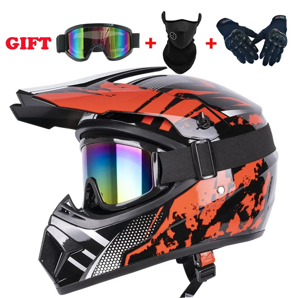Full Face Motocross Helmet - Off-Road Downhill AM DH Cross Capacete - Free Shipping + 3 Free Gifts