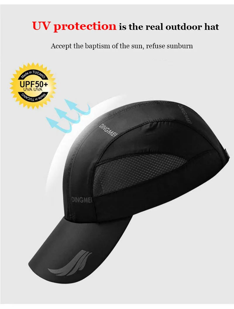 Quick-Dry Mesh Baseball Cap - Sports Running & Golf Hat - Breathable Snapback for Men & Women