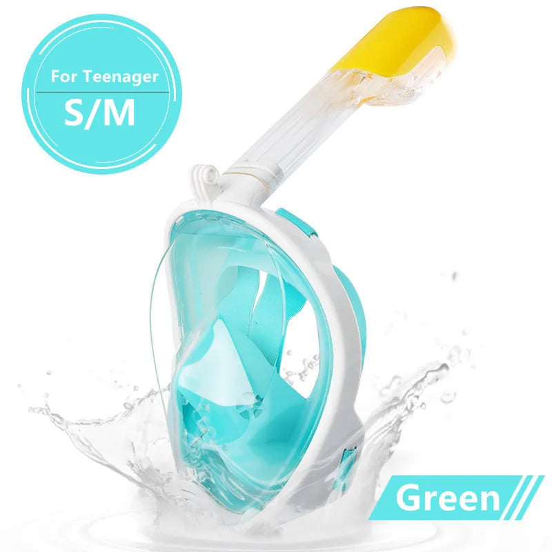 Full Face Diving & Snorkeling Mask – Anti-Fog, Waterproof | Adults & Kids