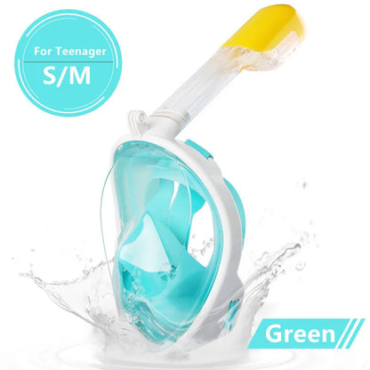 Full Face Diving & Snorkeling Mask – Anti-Fog, Waterproof | Adults & Kids